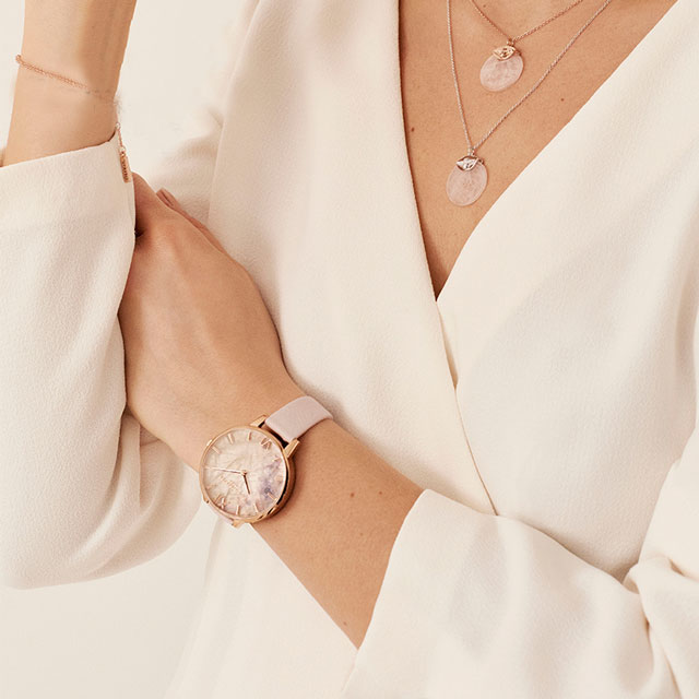 OliviaBurton 粉晶英国少女款 七夕樱花表