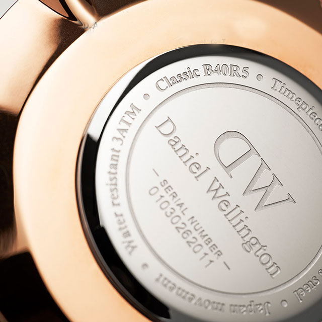 DanielWellington 40mm蓝色织纹带腕表