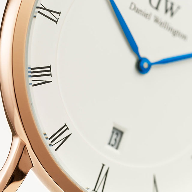 DanielWellington 38mm蓝针日历皮带石英男表