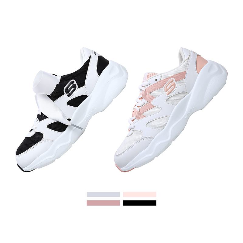Skechers斯凯奇 蝴蝶结丝带熊猫鞋