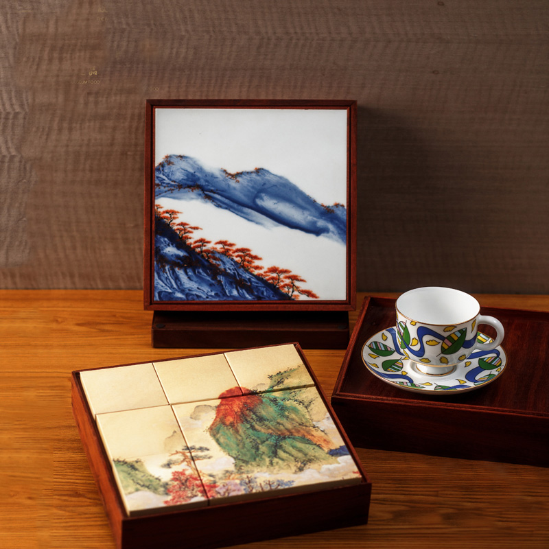 朕的心意 故宫食品 实木红檀香茶器 中秋奶黄月饼礼盒