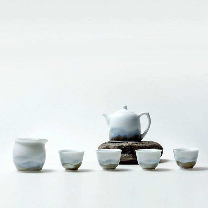 山水间 远山茶具套装 景德镇礼物