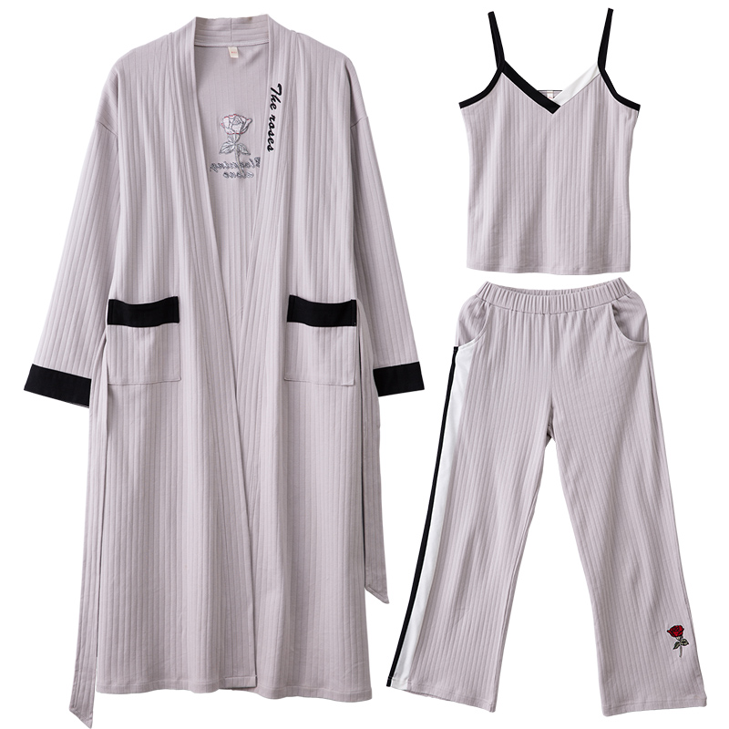 纯棉简约优雅 吊带3件套 家居服