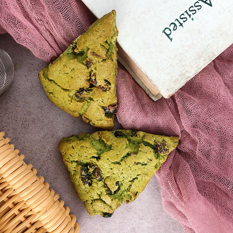 抹茶蔓越莓干司康饼 代餐饱腹感早餐8个装
