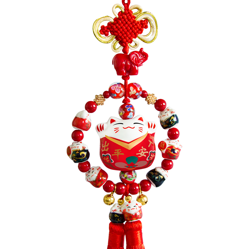 招财猫汽车挂件平安符